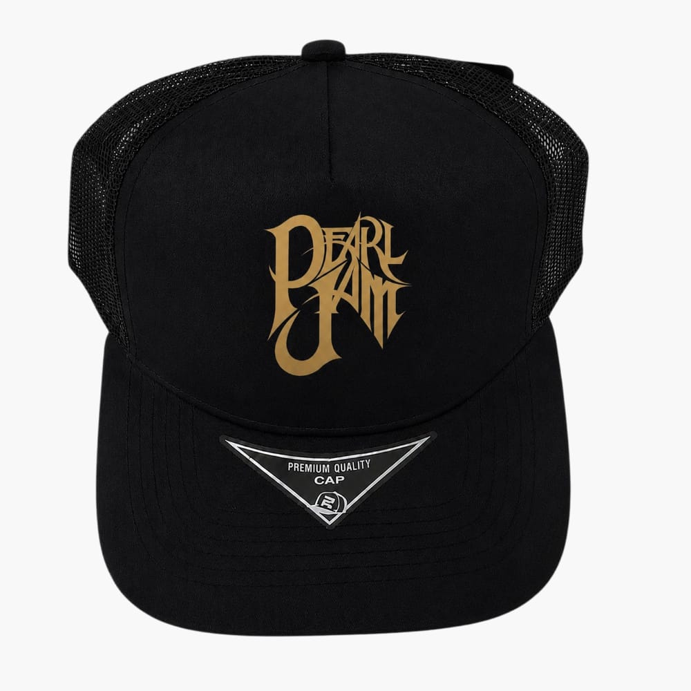 Pearl Jam Logo Gold Trucker Negro