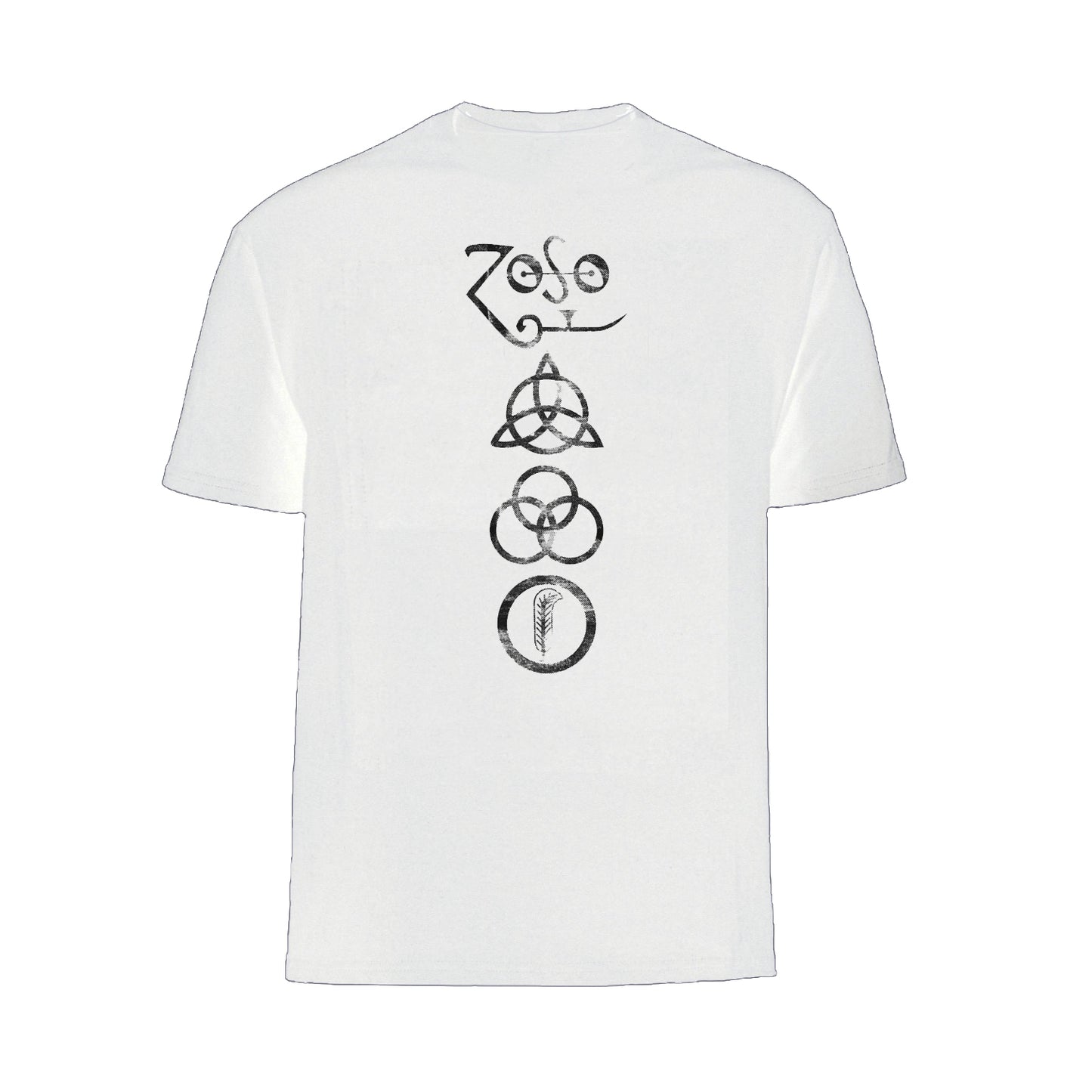 Led Zeppelin · Runas · Doble estampado (Blanca)