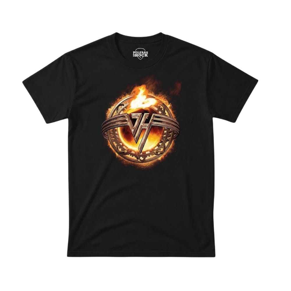 Van Halen Esfera de Fuego - Logo Dorado Metálico