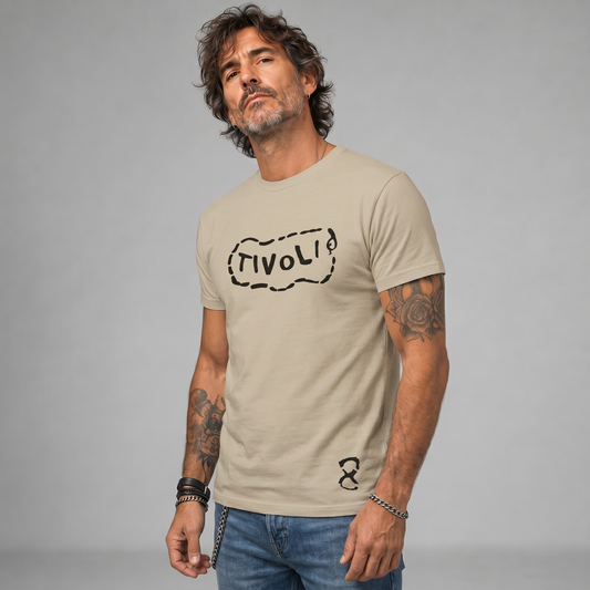 Modelo con la polera de Eddie Vedder Tivoli de Poleras de Rock