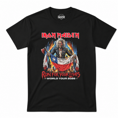 Polera Iron Maiden Run For Your Lives Tour 2026 Concierto Chile – Poleras de Rock
