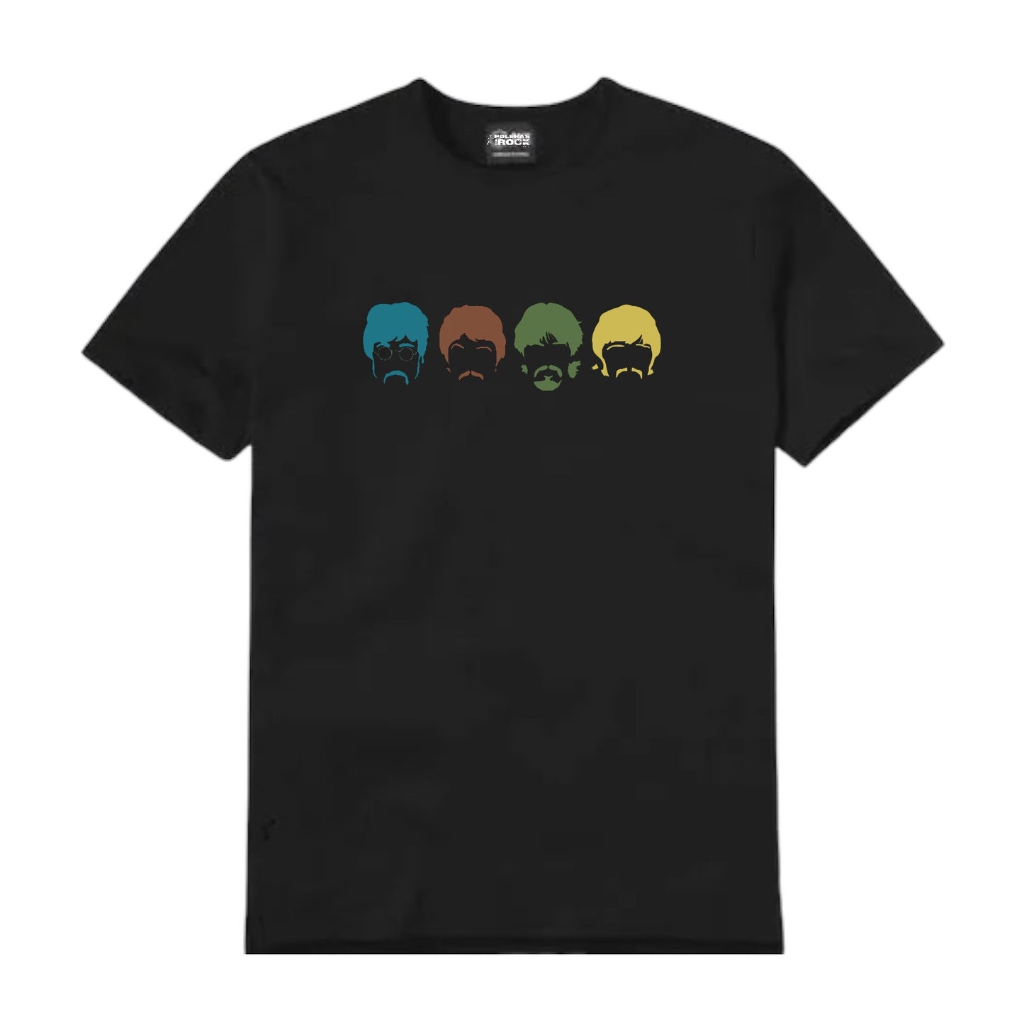 Polera The Beatles Caras (Negra)