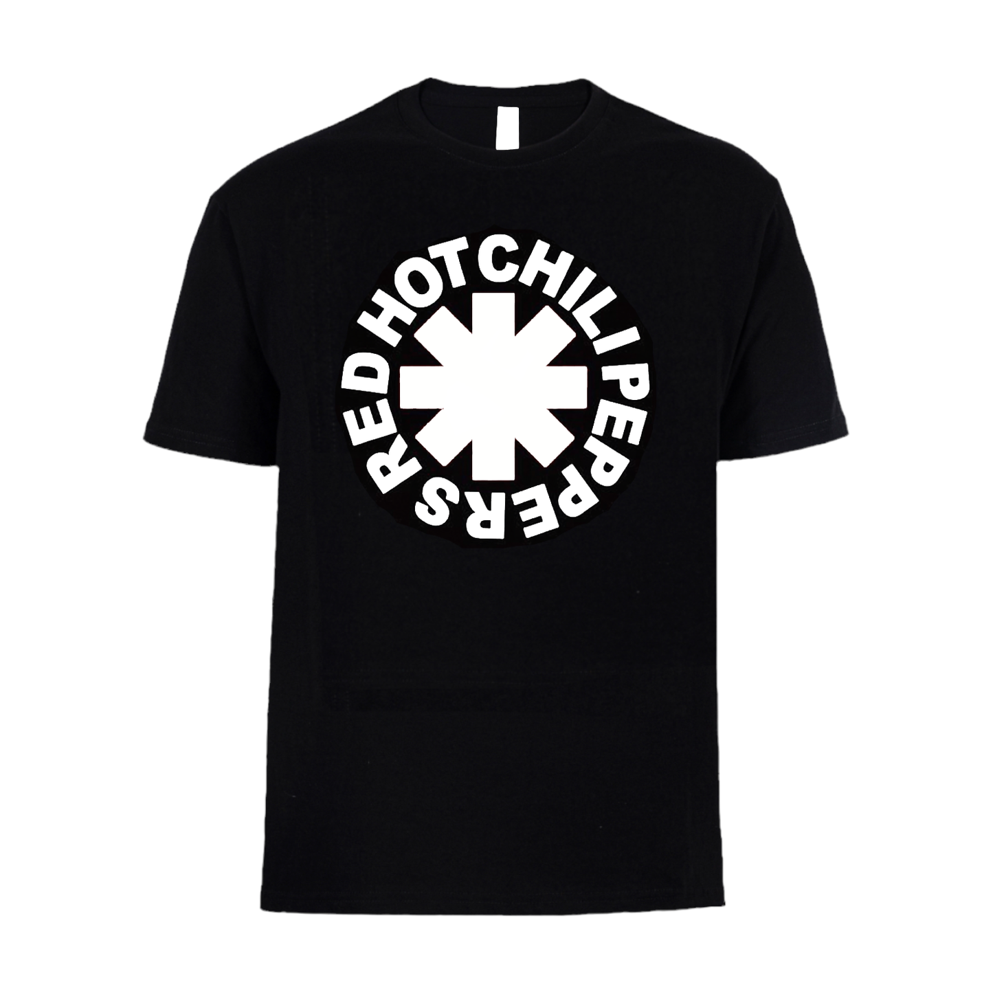 Polera Red Hot Chili Peppers Logo Blanco (Negra)