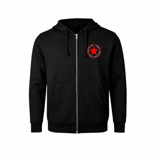 Poleron Rage Against The Machine con cierre y capucha estampado por ambos lados