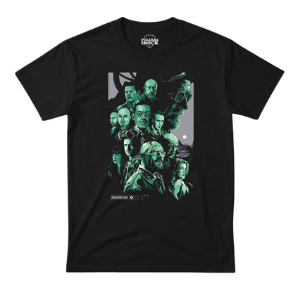 Polera Breaking Bad - Cast Tribute Verde & Negro