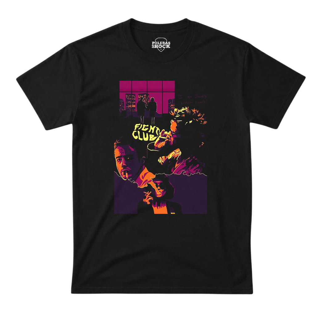 Polera Fight Club - Iconic Collage Neon