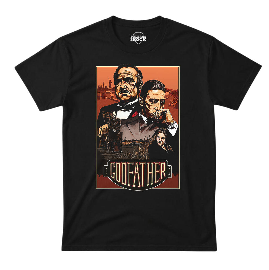Polera The Godfather El Padrino Trilogy – Cine Clásico y Culto - Negra