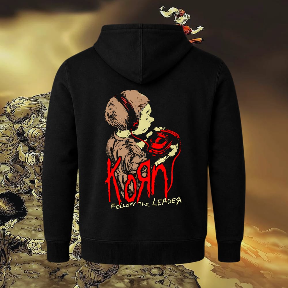 Poleron Korn Follow The Lider (Capucha y cierre)