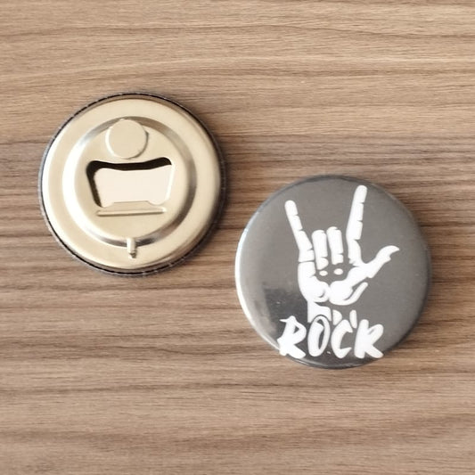 Chapa Mano Rock (Destapador - Iman)