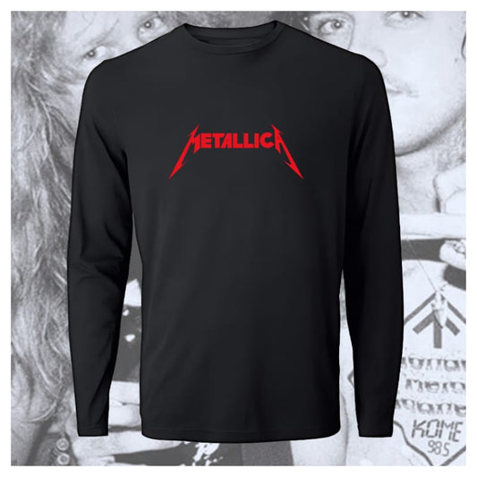 Metallica logo rojo Manga Larga (Negra)