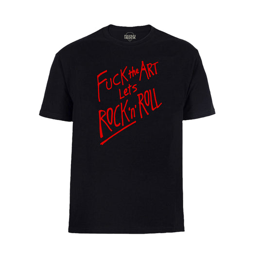 Rod Stewart - Fuck The Art Let's Rock And Roll (Polera Negra)