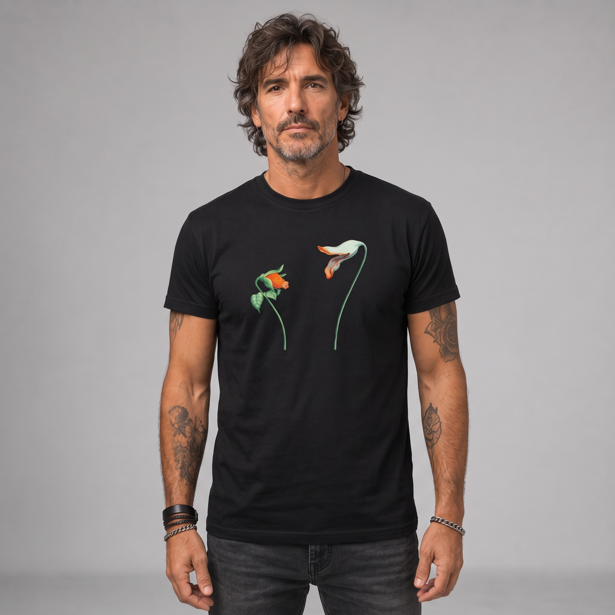Modelo con la polera de Pink Floyd Empty Spaces de Poleras de Rock