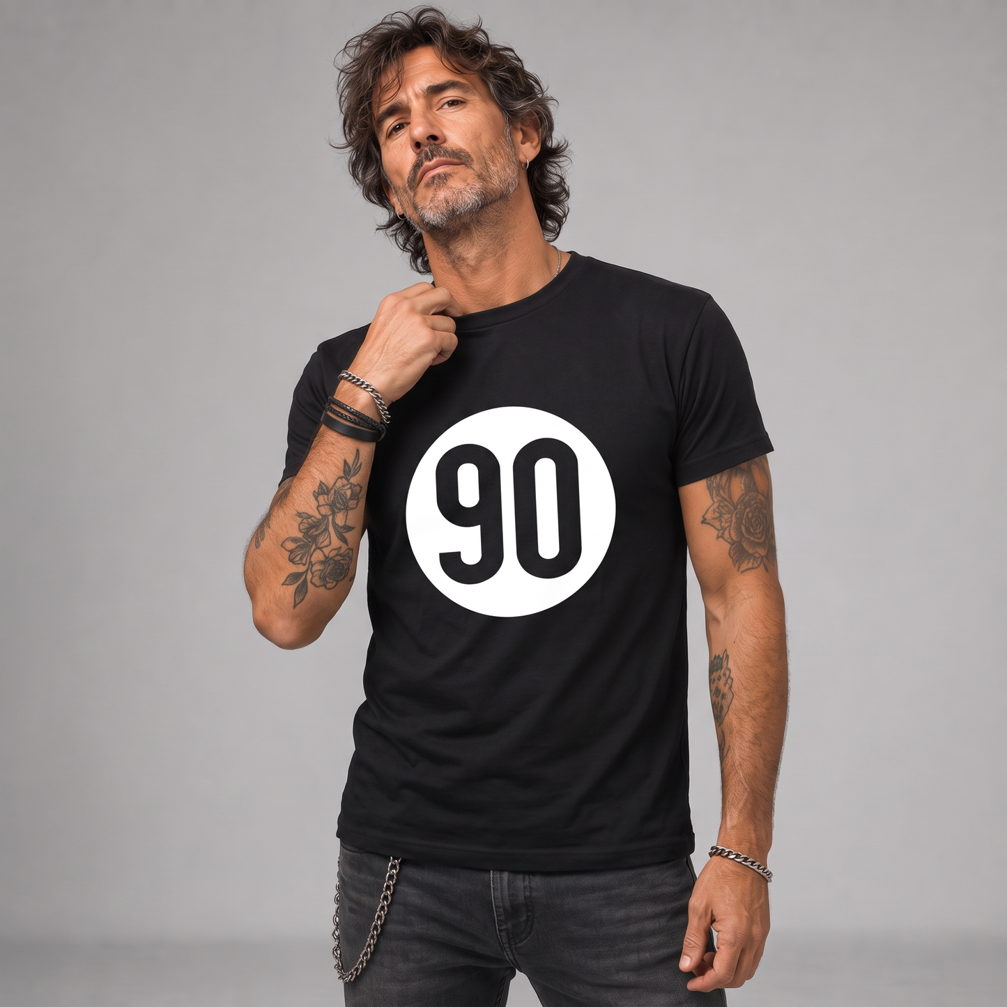 Modelo con la polera de Chris Cornell de Poleras de Rock