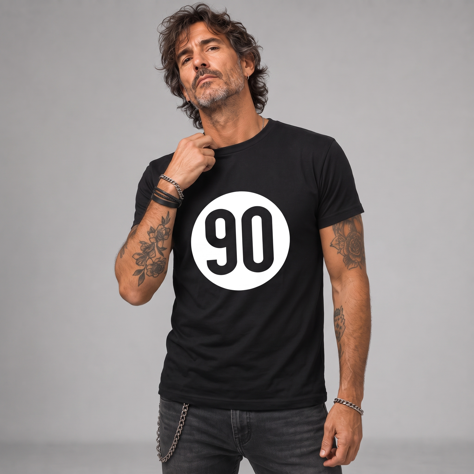 Modelo con la polera de Chris Cornell de Poleras de Rock