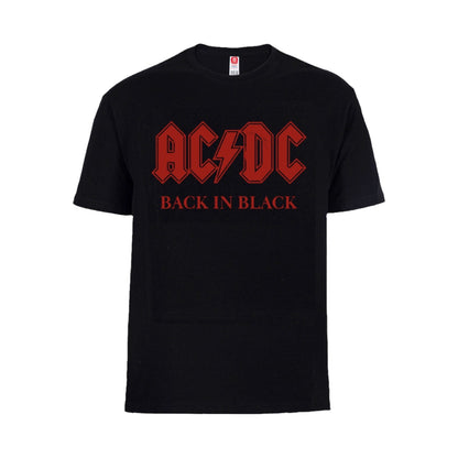 Polera AC/DC Back in Black Logo Rojo (Negra)