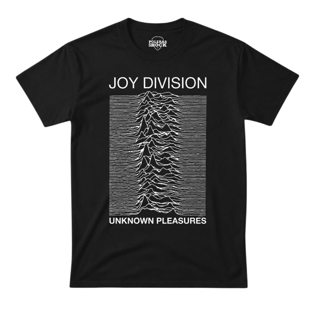 Polera MC Negra Joy Division Unknown Pleasures