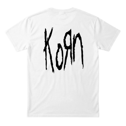 Polera MC Blanca Korn Doble Estampado