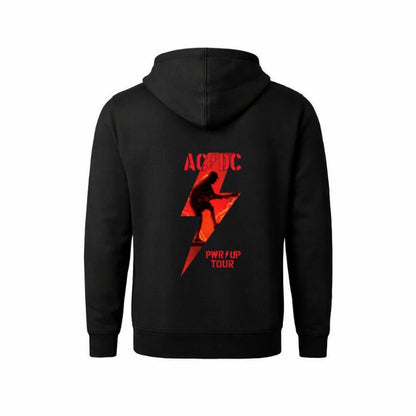 Poleron AC/DC Power Up (Cierre y capucha) estampado por ambos lados