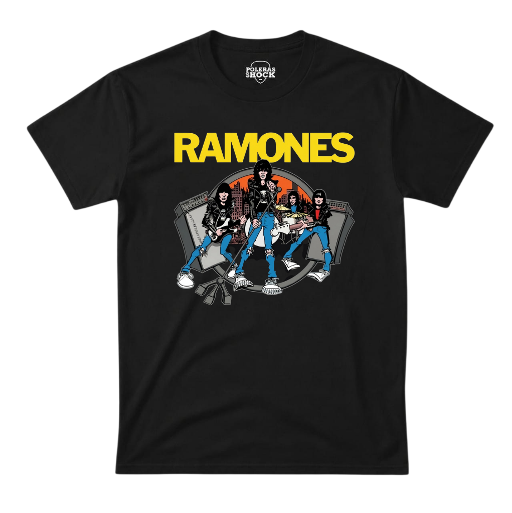 Polera MC Negra Ramones Road To Ruin
