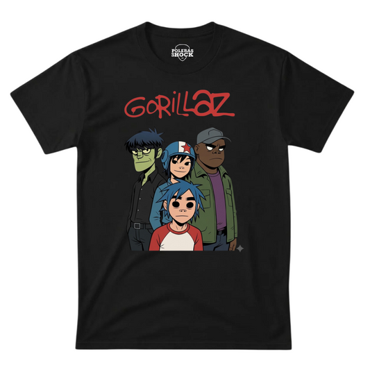 Polera Gorillaz (Negra)