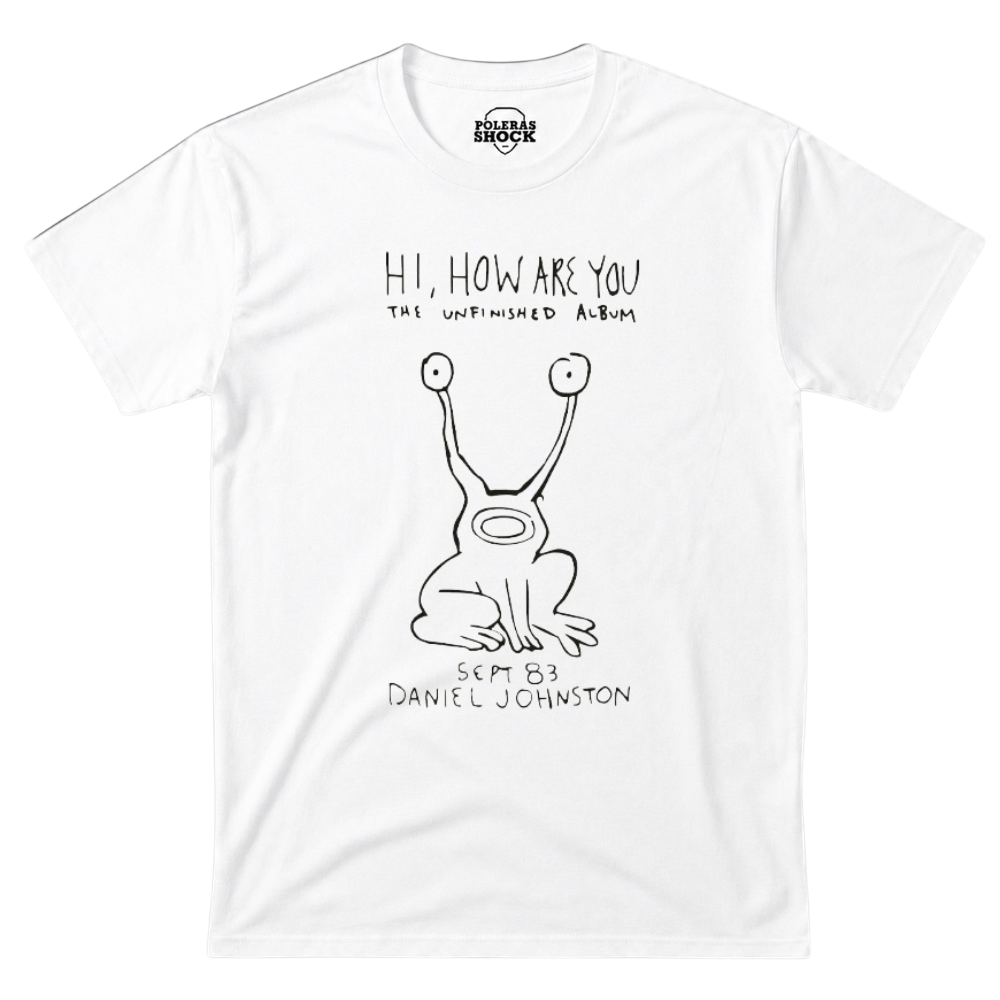 Polera MC Blanca Kurt Cobain Hi How Are You