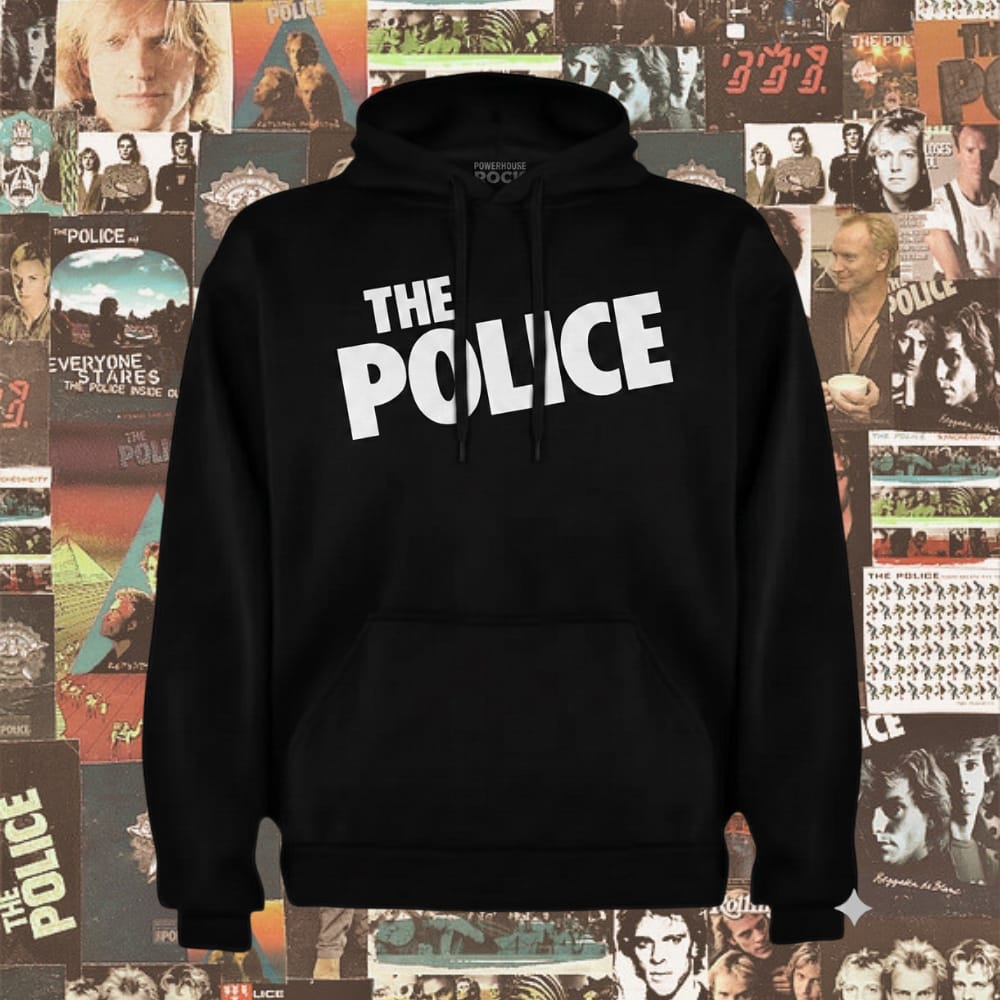 Polerón negro de The Police, logo clásico