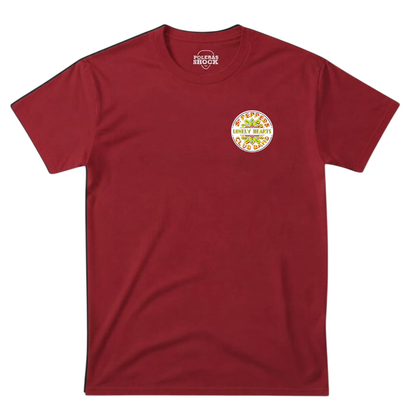 Polera The Beatles Sgt. Peppers Logo Pecho (Roja)