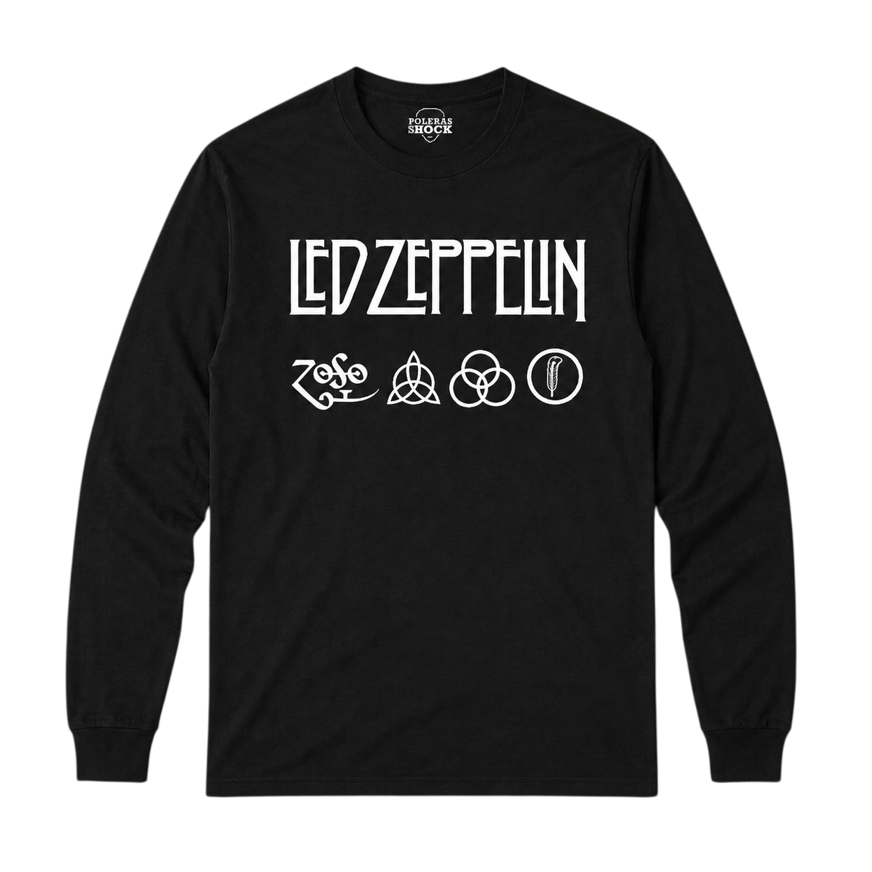 Polera Led Zeppelin Runas Manga Larga