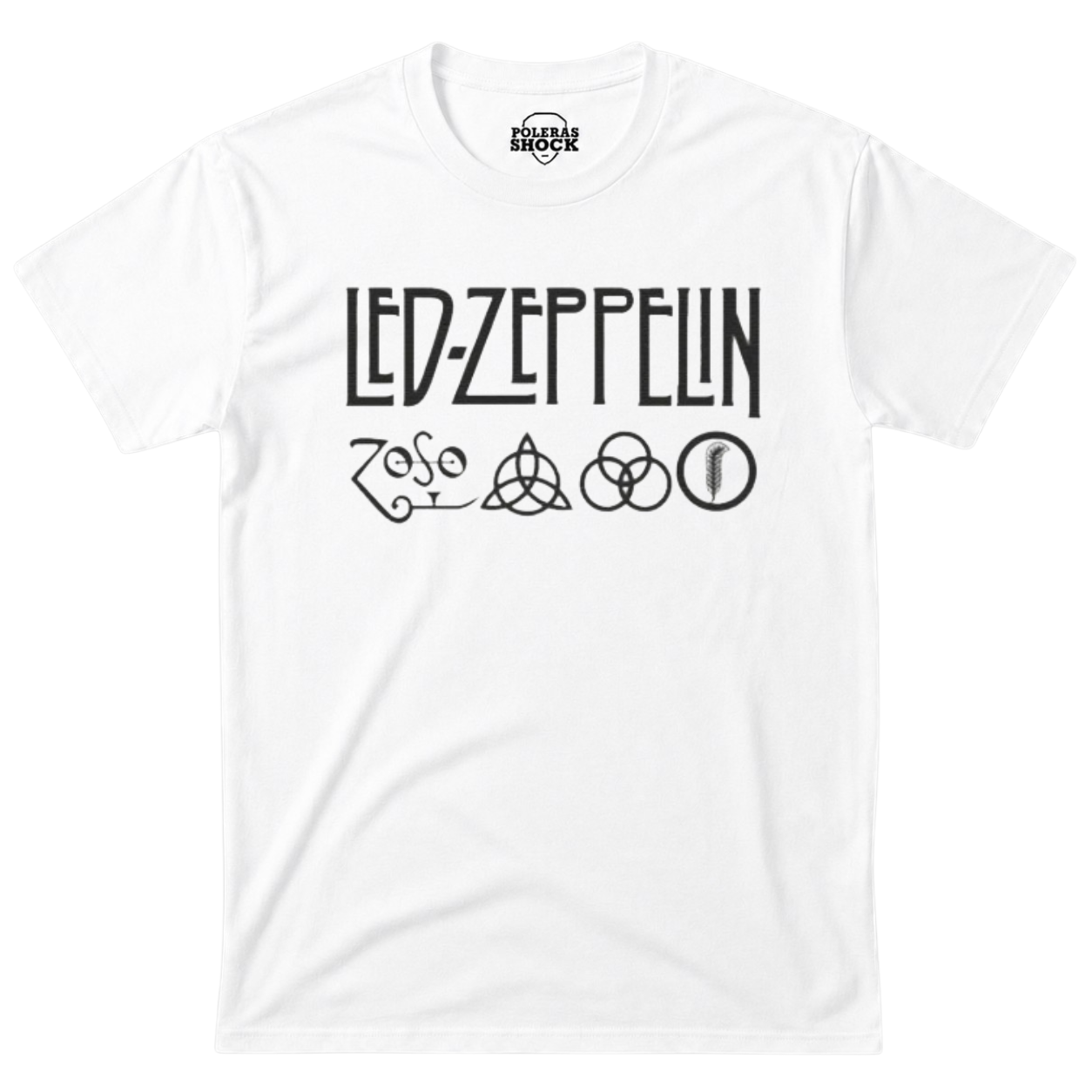 Polera Led Zeppelin Logo (Blanca)