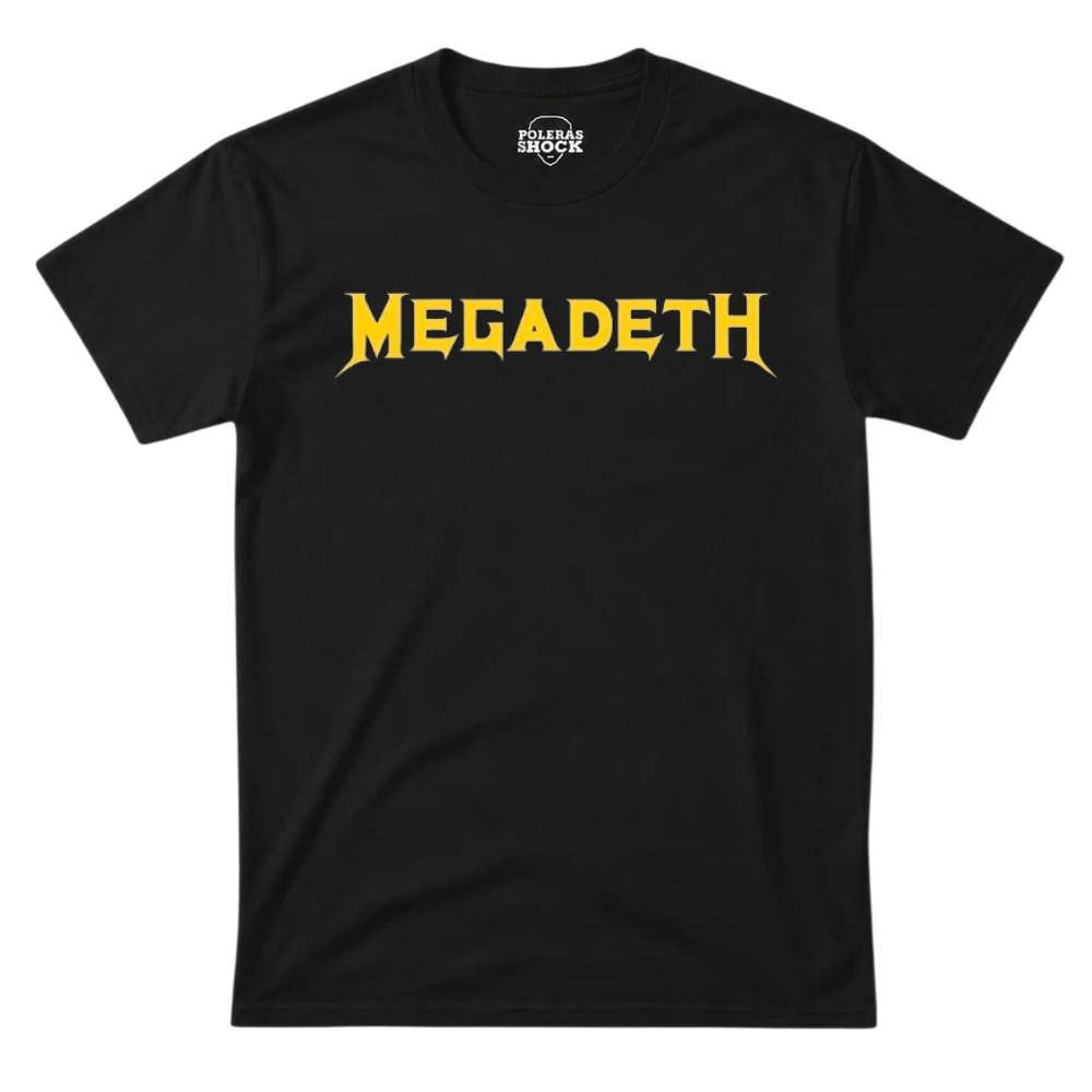 Polera Megadeth Logo Amarillo