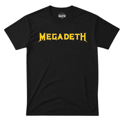 Polera Megadeth Logo Amarillo