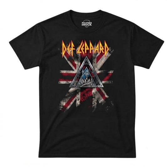 Polera Def Leppard Union Jack