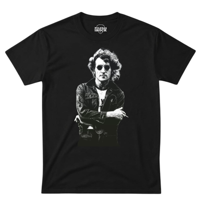 Polera John Lennon Retrato Vintage (Negra)