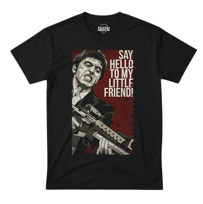 Polera Scarface Tony Montana – Say Hello To My Little Friend Cine Clásico - negra