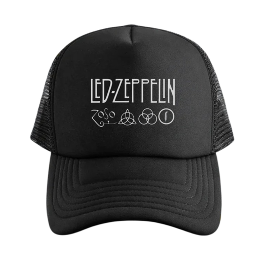 Led Zeppelin Gorra Trucker - Runas y Logo Clásico