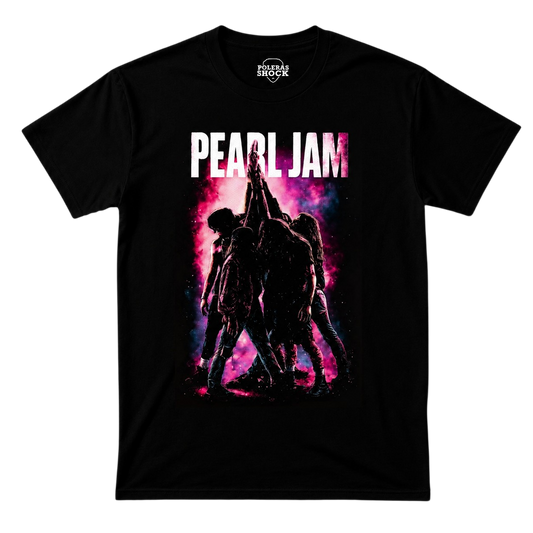 Polera Algodón Negro - Pearl Jam (Diseño Grunge Atmosférico)
