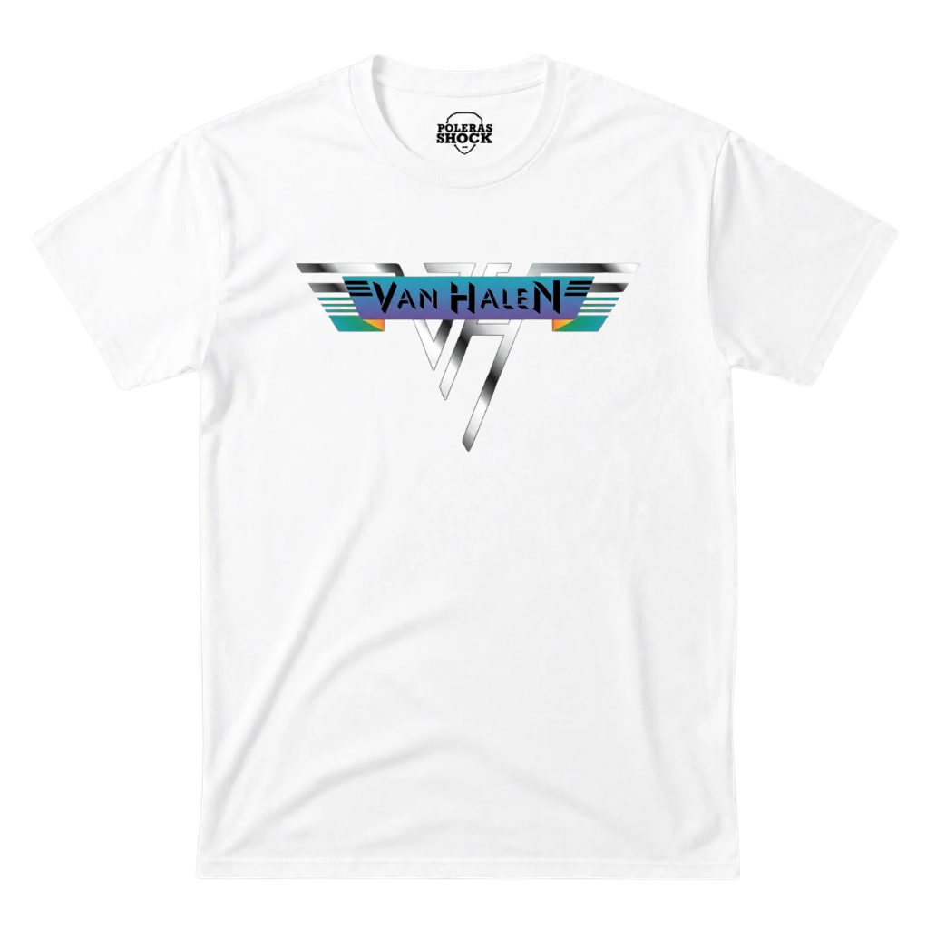 Polera MC Blanca Van Halen Logo Color