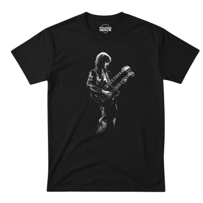 Polera Jimmy Page Guitarra Doble Mástil (Negra)