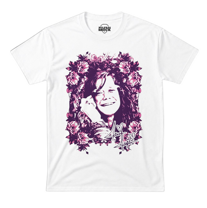 Polera MC Blanca Janis Joplin