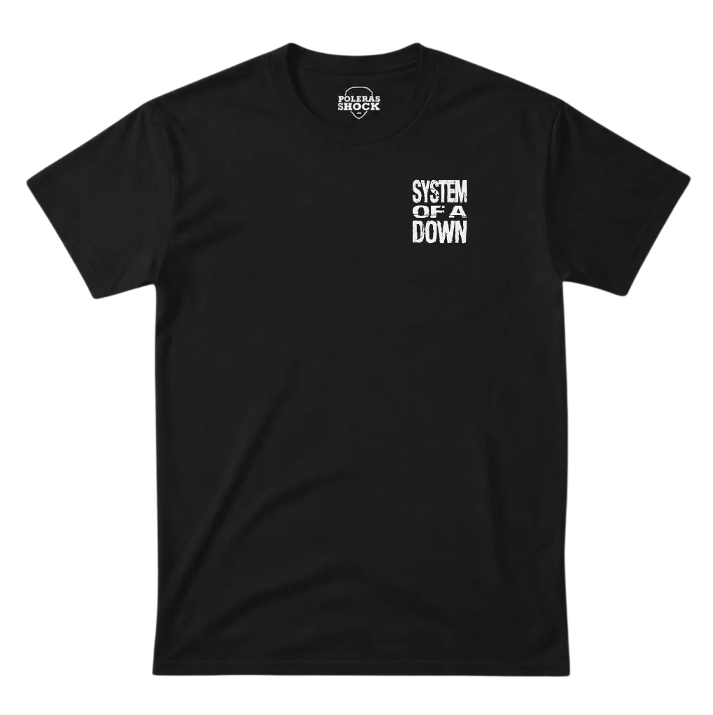 Polera MC Negra System Of A Down Logo Pecho
