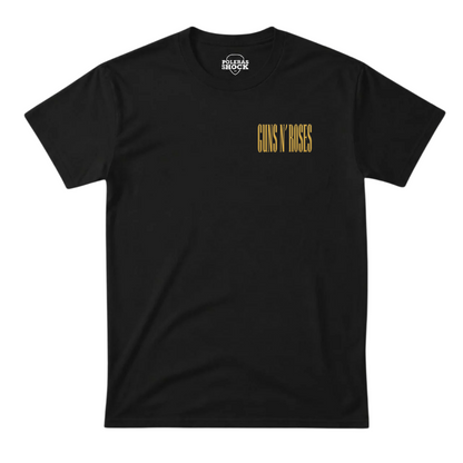 Polera MC Negra Guns N' Roses Use Your Illusion Logo Pecho