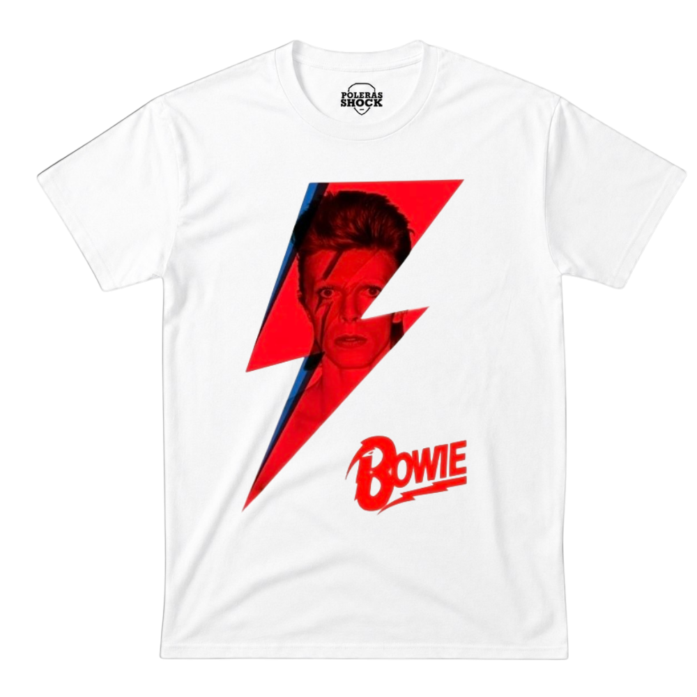 Polera MC Blanca David Bowie Rayo