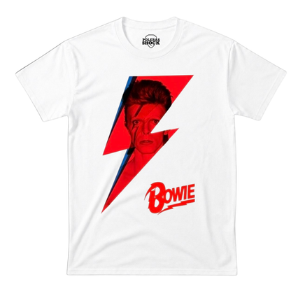 Polera MC Blanca David Bowie Rayo