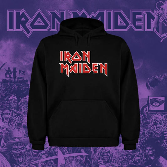 Polerón Iron Maiden - Logo Clásico Rojo