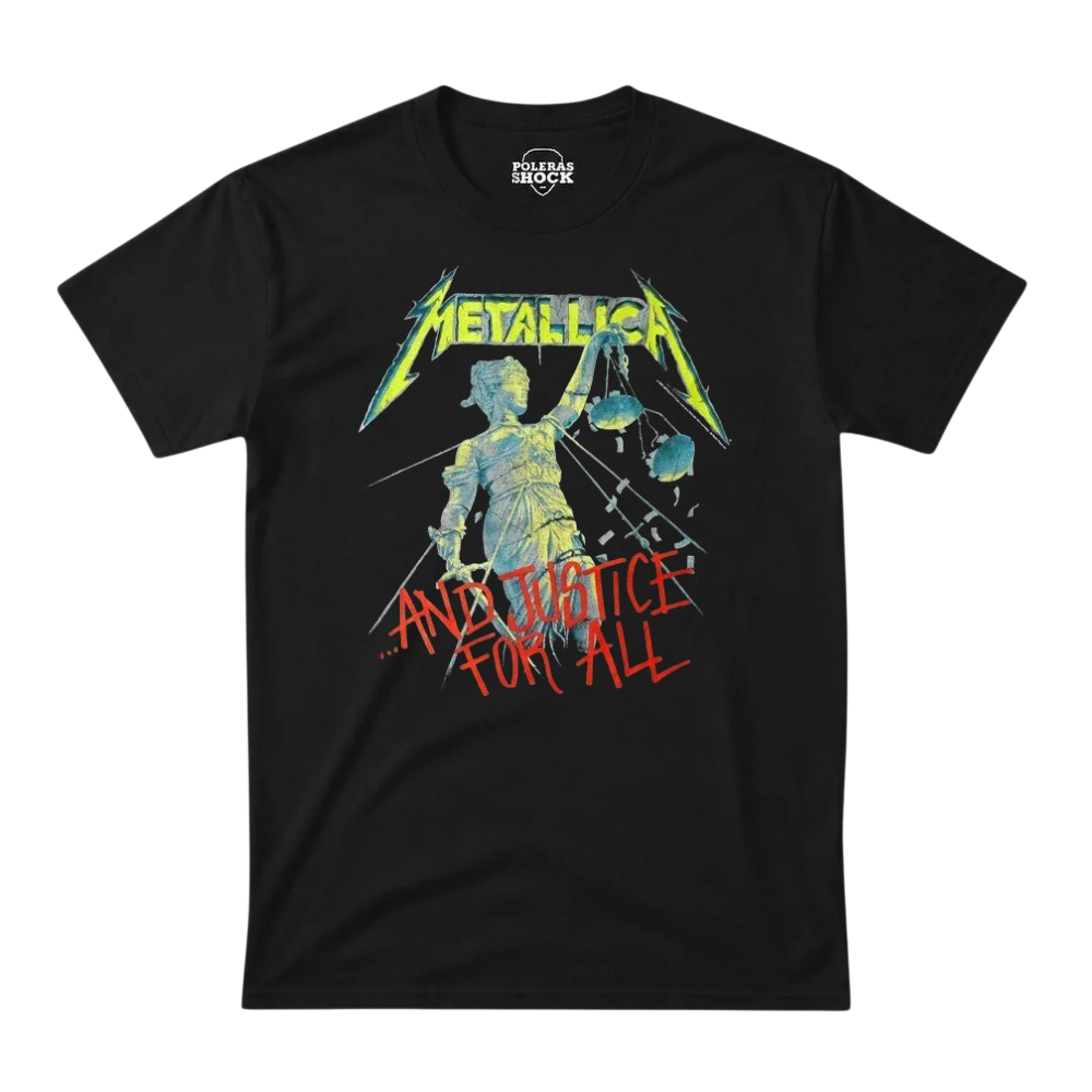Metallica "And Justice for All" Negra – Diseño Clásico Oficial del Álbum