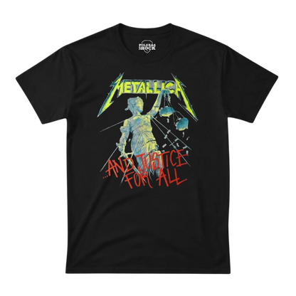 Metallica "And Justice for All" Negra – Diseño Clásico Oficial del Álbum