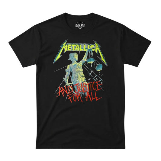 Metallica "And Justice for All" Negra – Diseño Clásico Oficial del Álbum
