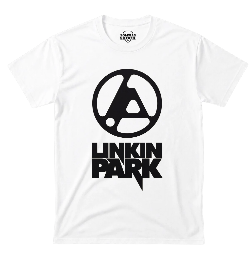 Polera MC Blanca Linkin Park Logo