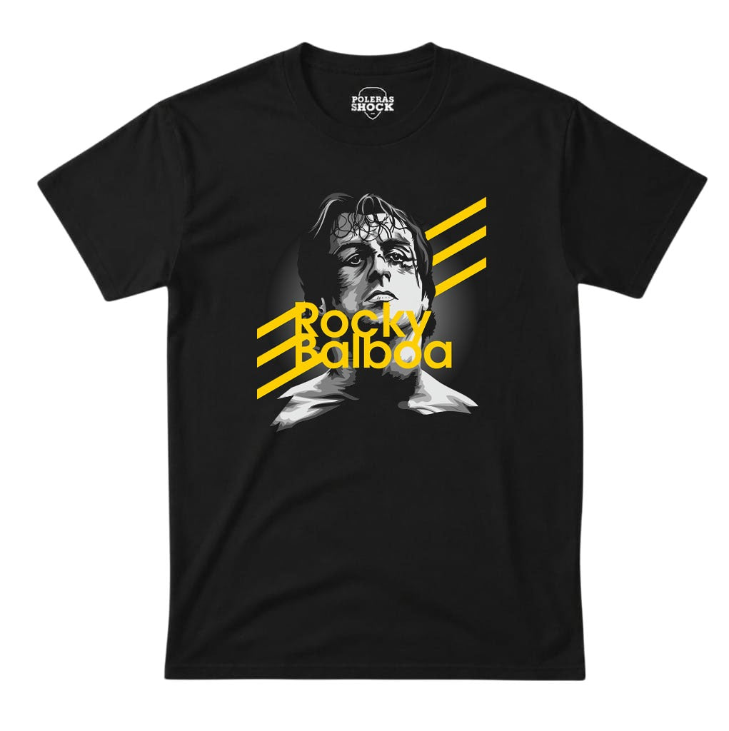 Polera Rocky Balboa Sylvester Stallone – Cine Clásico y Boxeo - negra