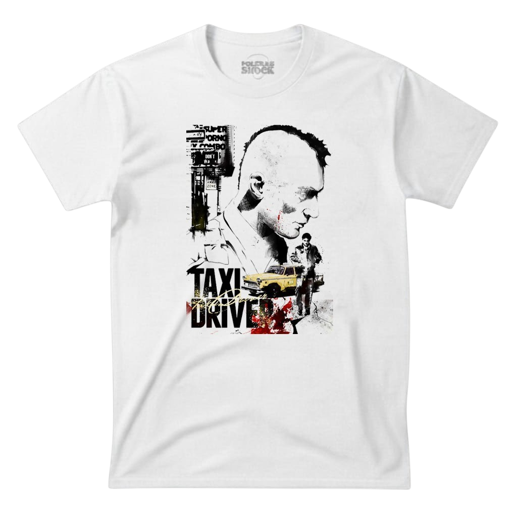 Polera Taxi Driver Travis Bickle Robert De Niro – Cine Clásico y Culto Blanca